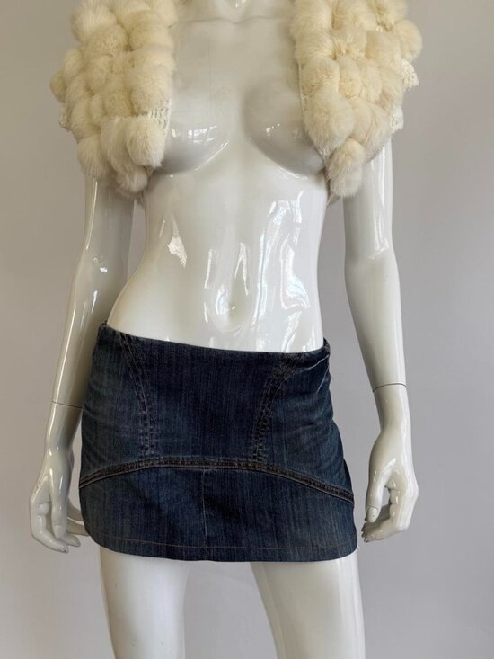 John Galliano Dresses & Skirts - John Galliano SS2002 Rare ARCHIVAL Low Rise Deconstructed Micro Mini Denim Skirt